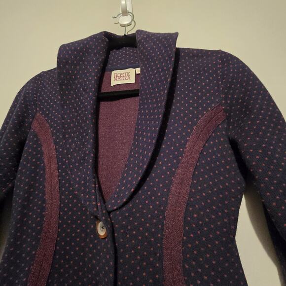 Anthropologie Rosie Neira Jacquard Blazer SM ASO Vampire Diaries Caroline Forbes - Picture 3 of 10